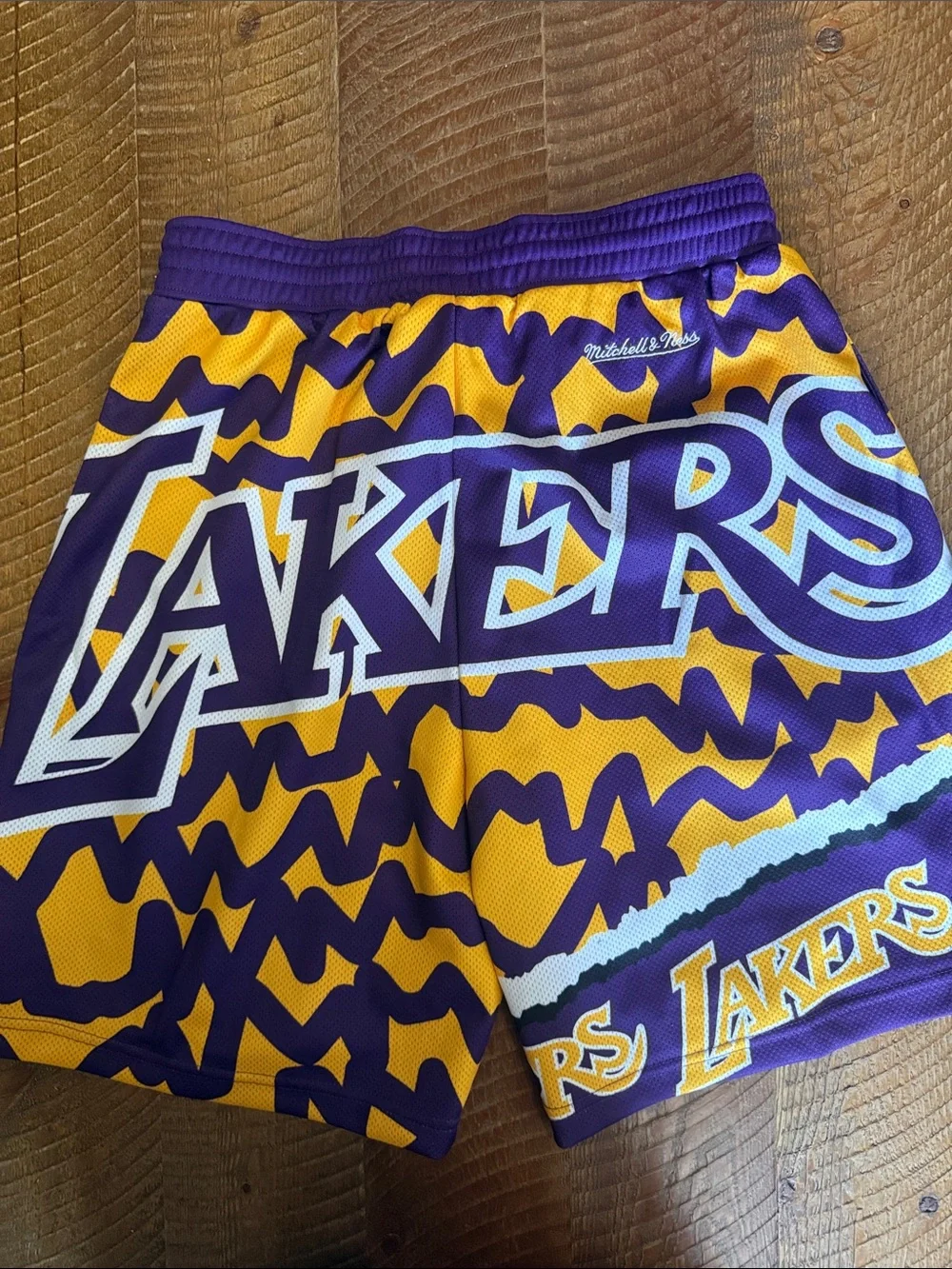 Mitchell & Ness Purple and Gold Lakers Kids Basketball Shorts